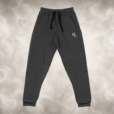 Cross Label Embroidered Crescent Moon Joggers | Cozy Casual Fleece Sweatpants