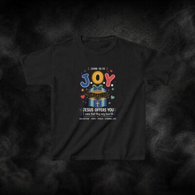 Kids J.O.Y. Jesus Offers You – Faith-Inspired Graphic Tee | John 10:10