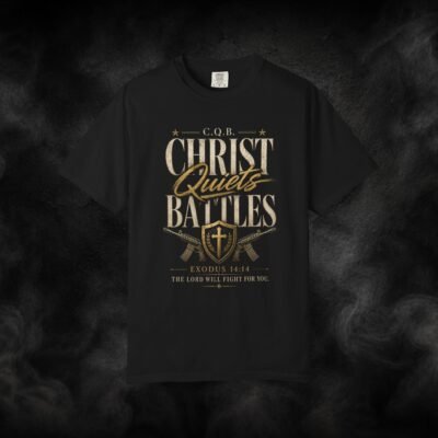 C.Q.B - Christ Quiets Battles – Faith-Inspired Graphic Tee | Exodus 14:14