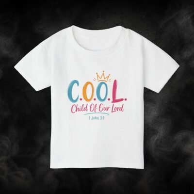 Kids C.O.O.L. Child Of Our Lord – Colorful Faith-Inspired Toddler Tee | 1 John 3:1